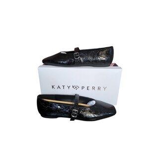 Katy Perry Collections Black Flats with Strap